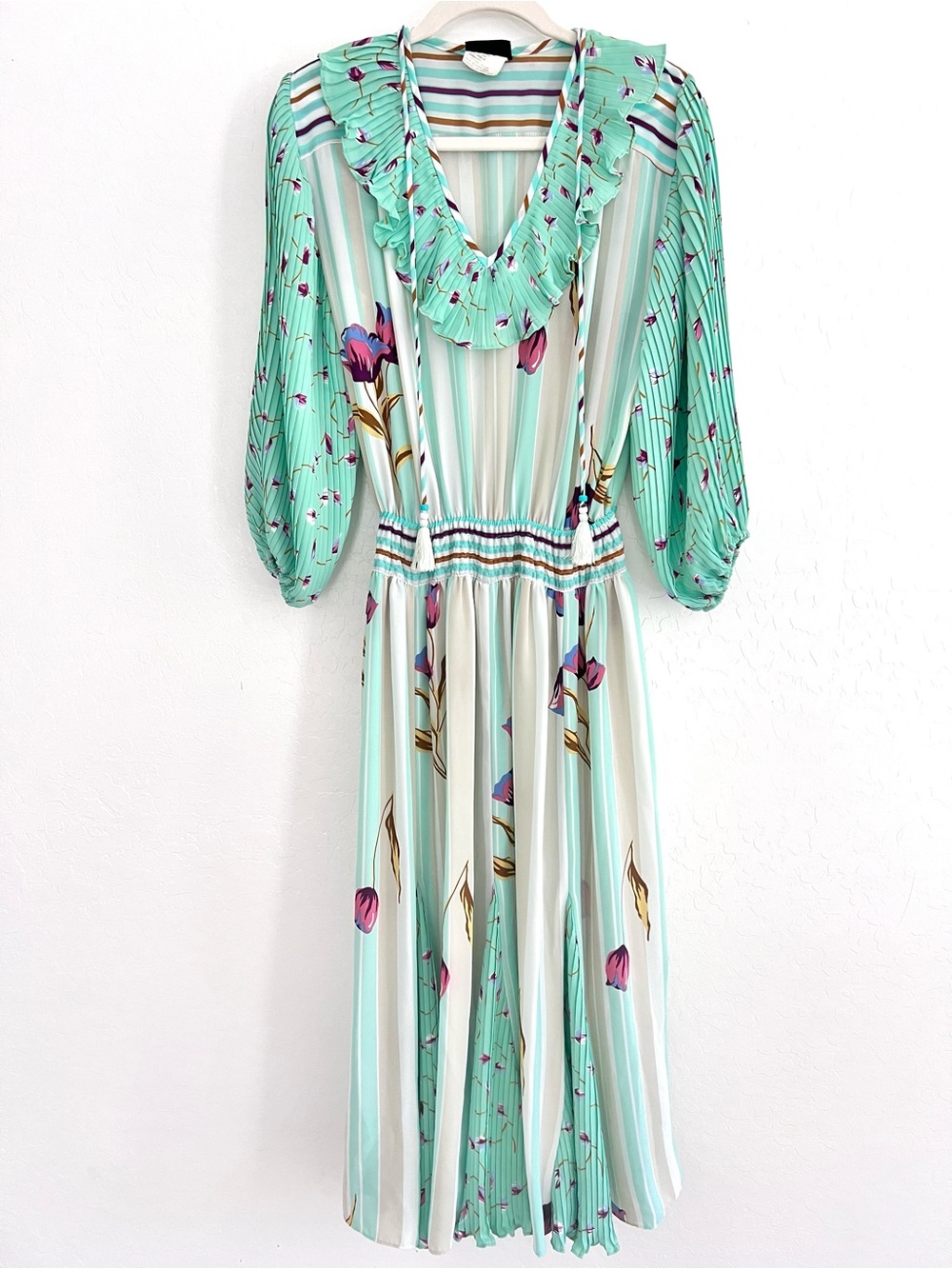 Vintage Rare 1980’s Diane Freis Maxi Patchwork Dress